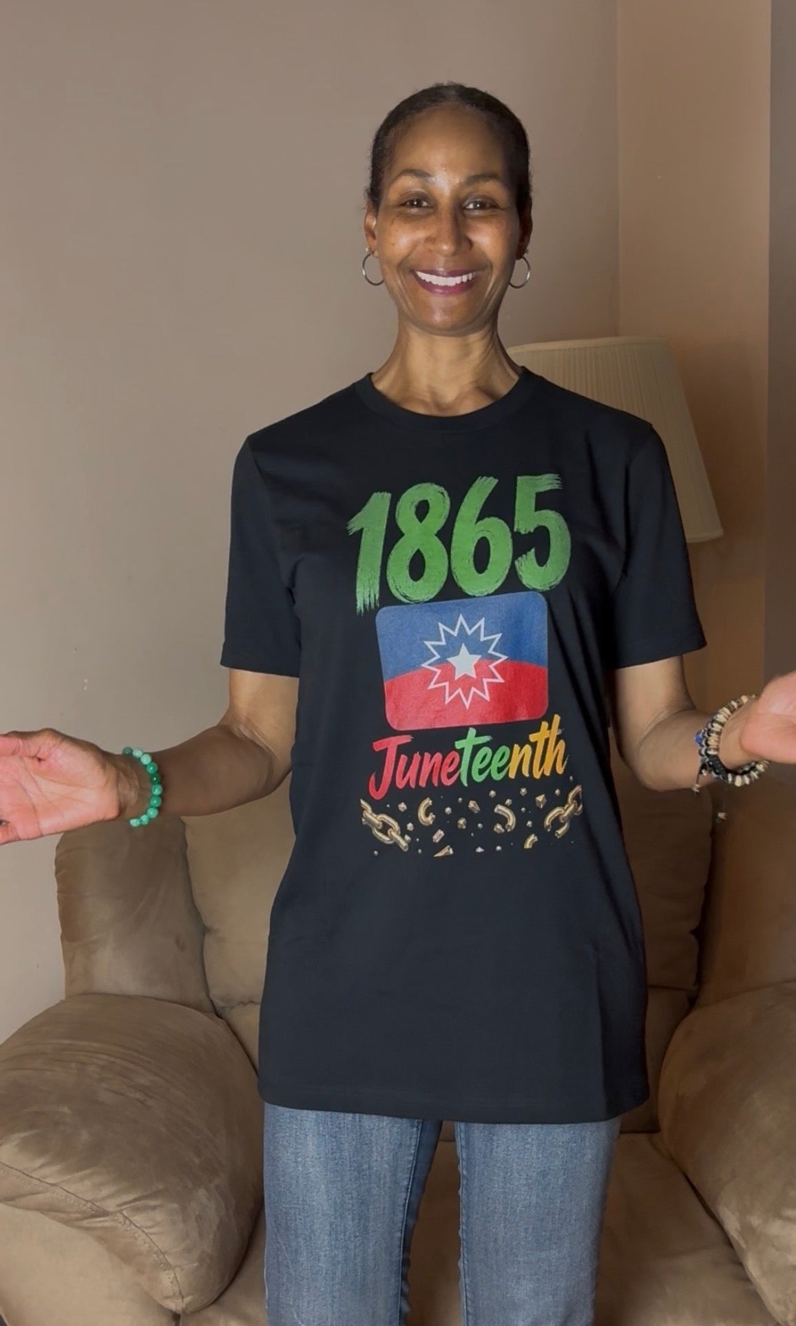 Wear the History: Introducing Our Juneteenth Flag with Broken Chain 1865 T-Shirt