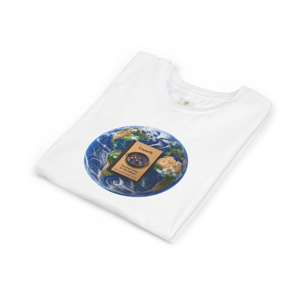 Youth Tee — "Unearth Precious Gems at the Library" T-Shirt