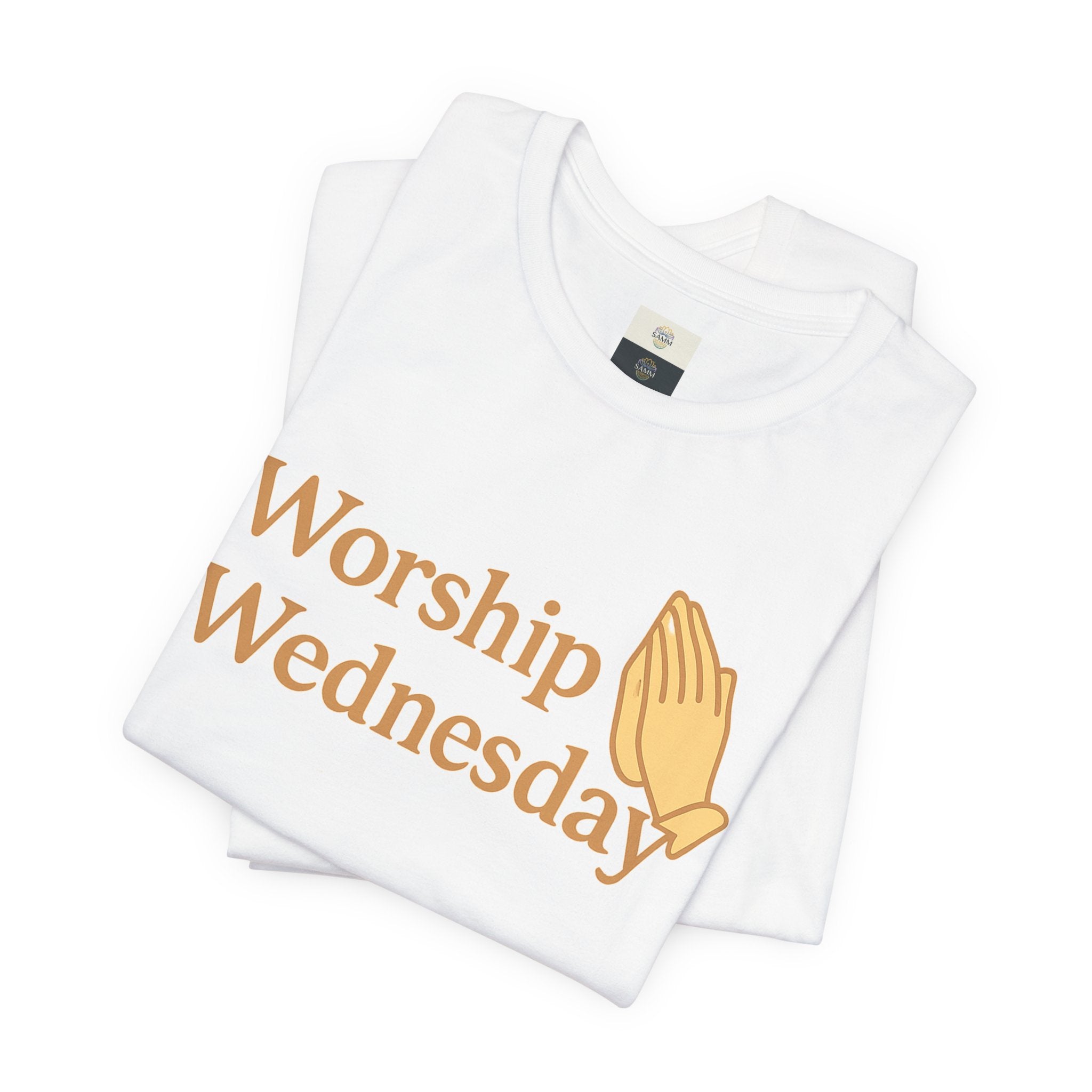 Worship Wednesday T-Shirt — Praying Hands Faith Tee