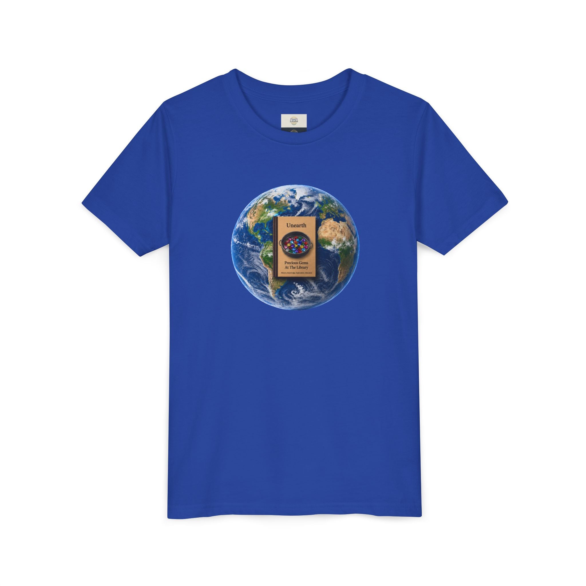Youth Tee — "Unearth Precious Gems at the Library" T-Shirt
