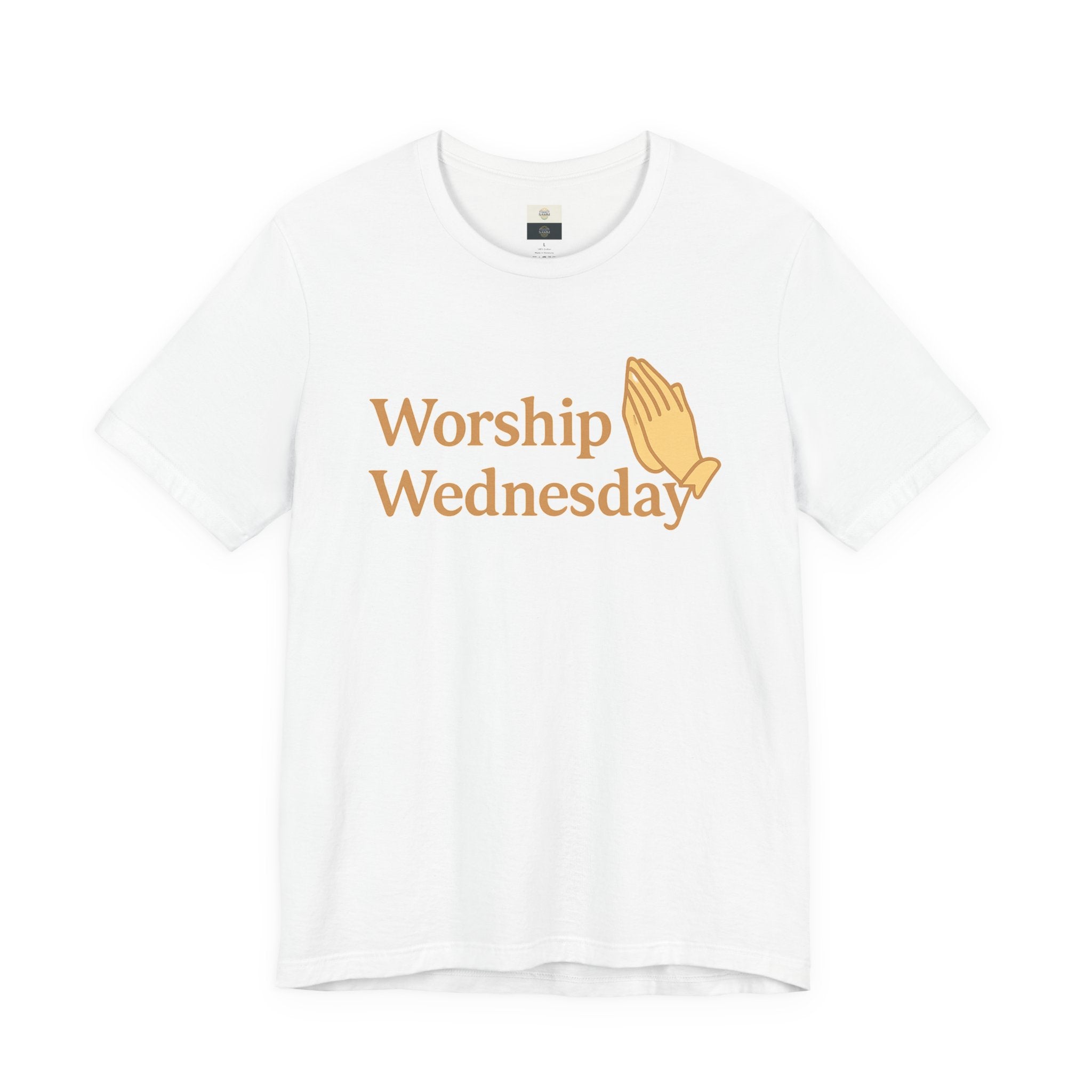 Worship Wednesday T-Shirt — Praying Hands Faith Tee