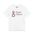 Autism Awareness T-Shirt - 'Accept and Support' Puzzle Ribbon Tee