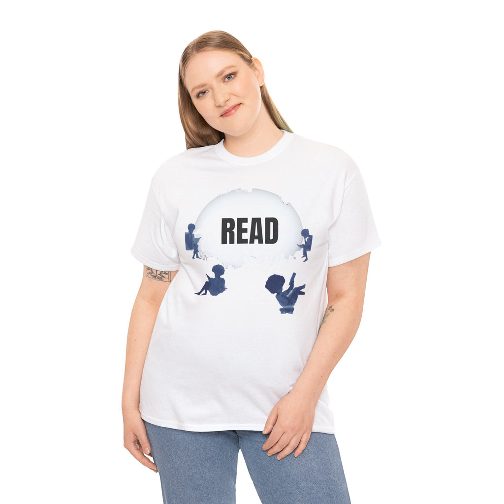 Read Shirt — Reading Tee with Silhouette Book Design