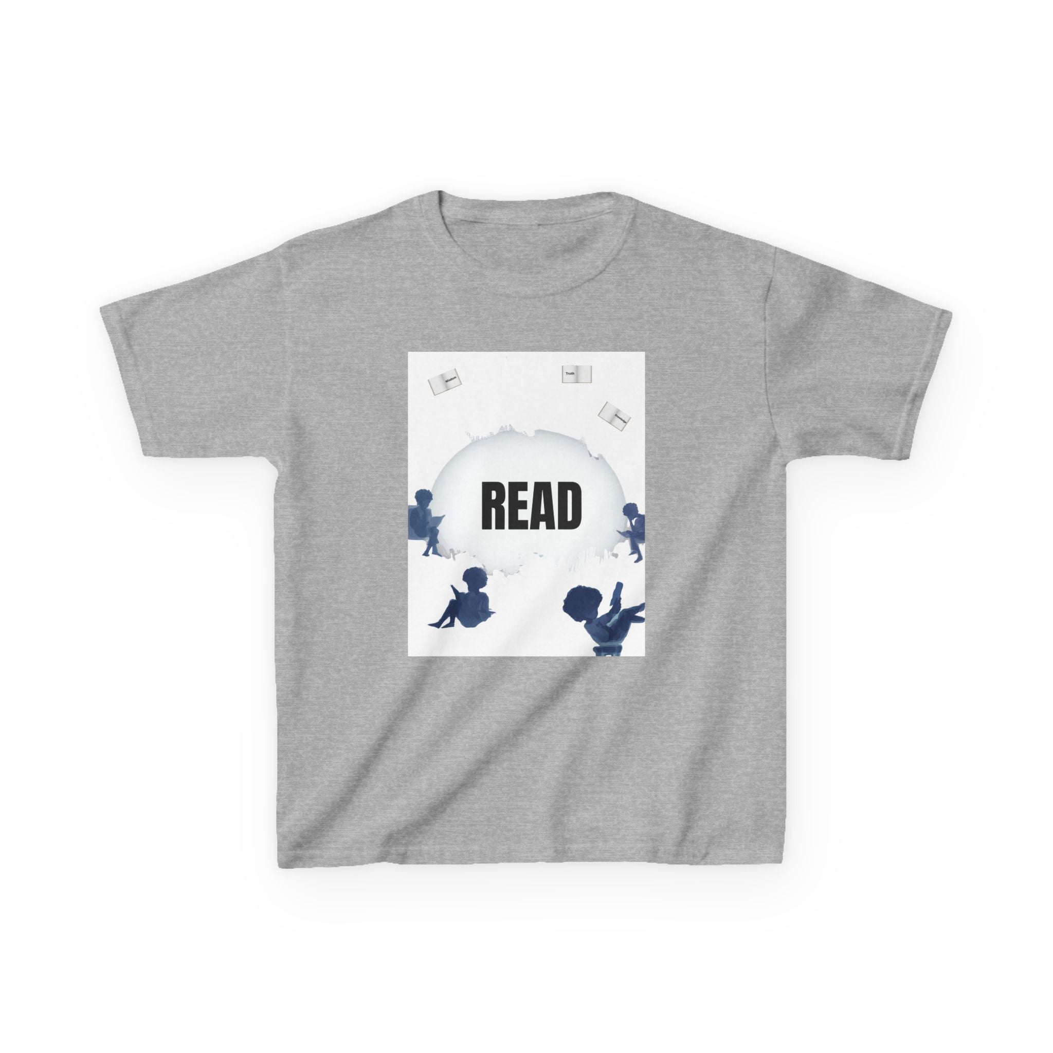 Kids 'READ' Reading Club T‑Shirt — Cute Silhouette Book Lovers Tee for Children