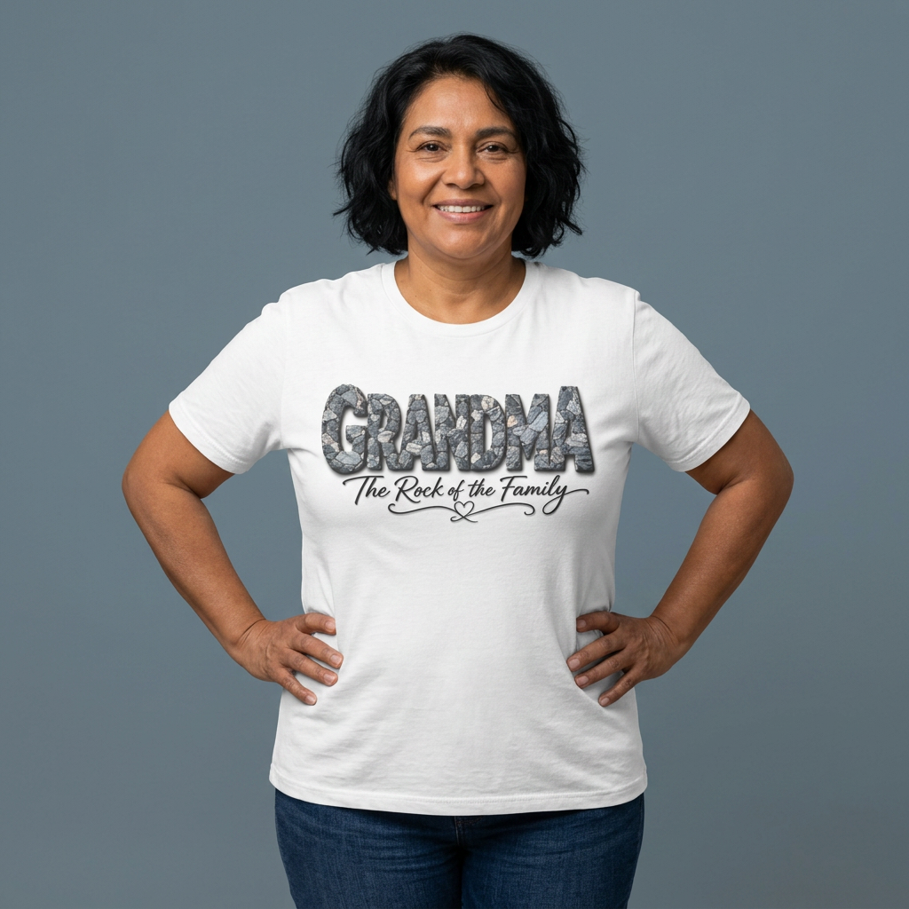 Grandma "The Rock of the Family" T-Shirt