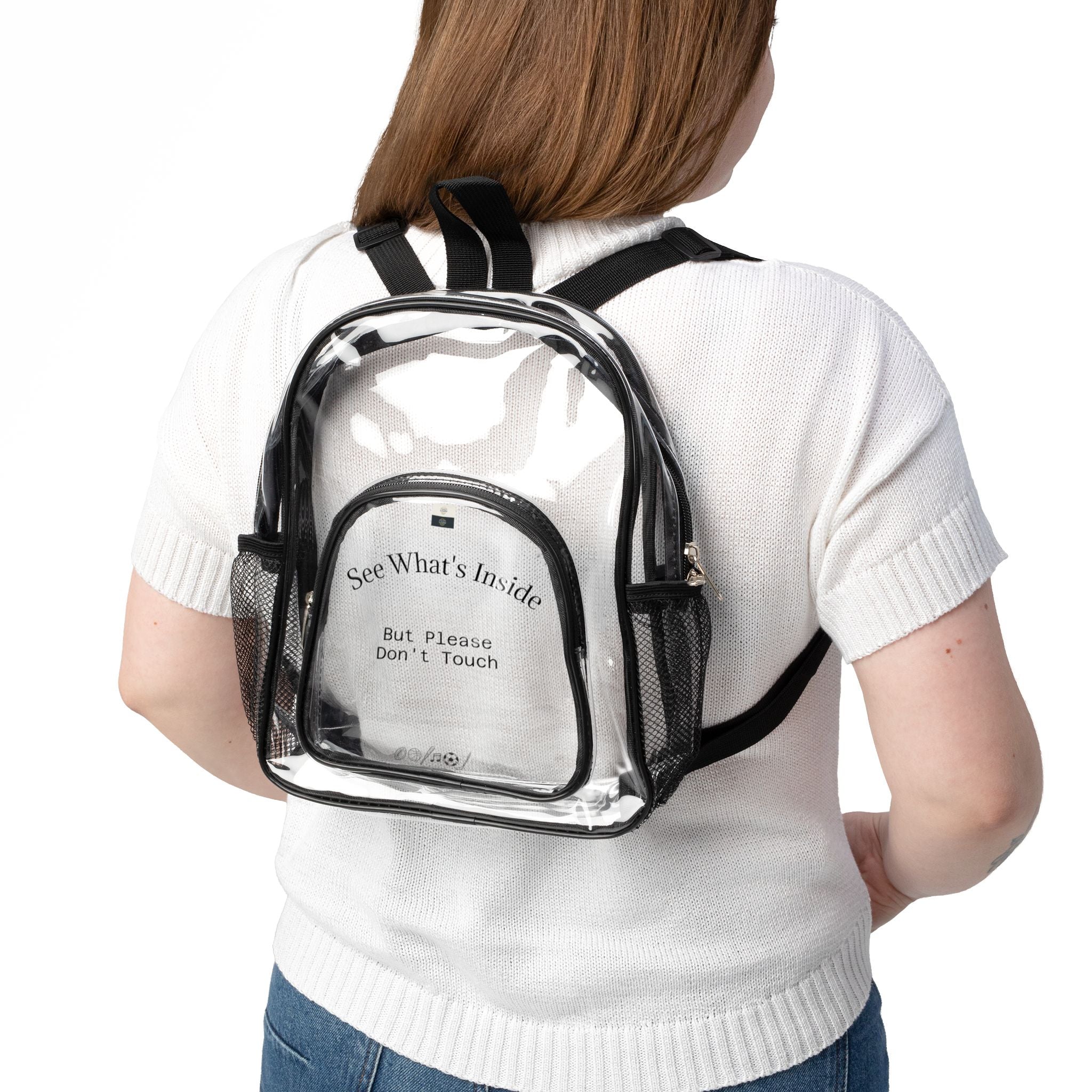 Clear Stadium Backpack | See What's Inside but Please Don't Touch -Transparent Bag