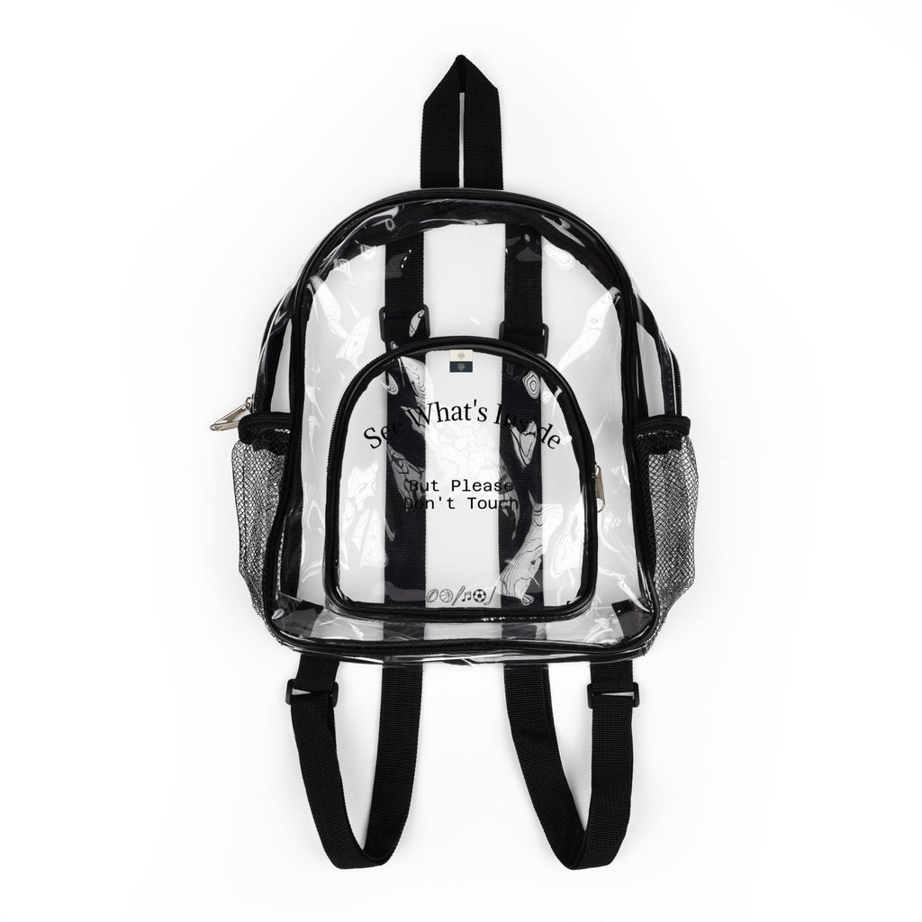 Clear Stadium Backpack | See What's Inside but Please Don't Touch -Transparent Bag