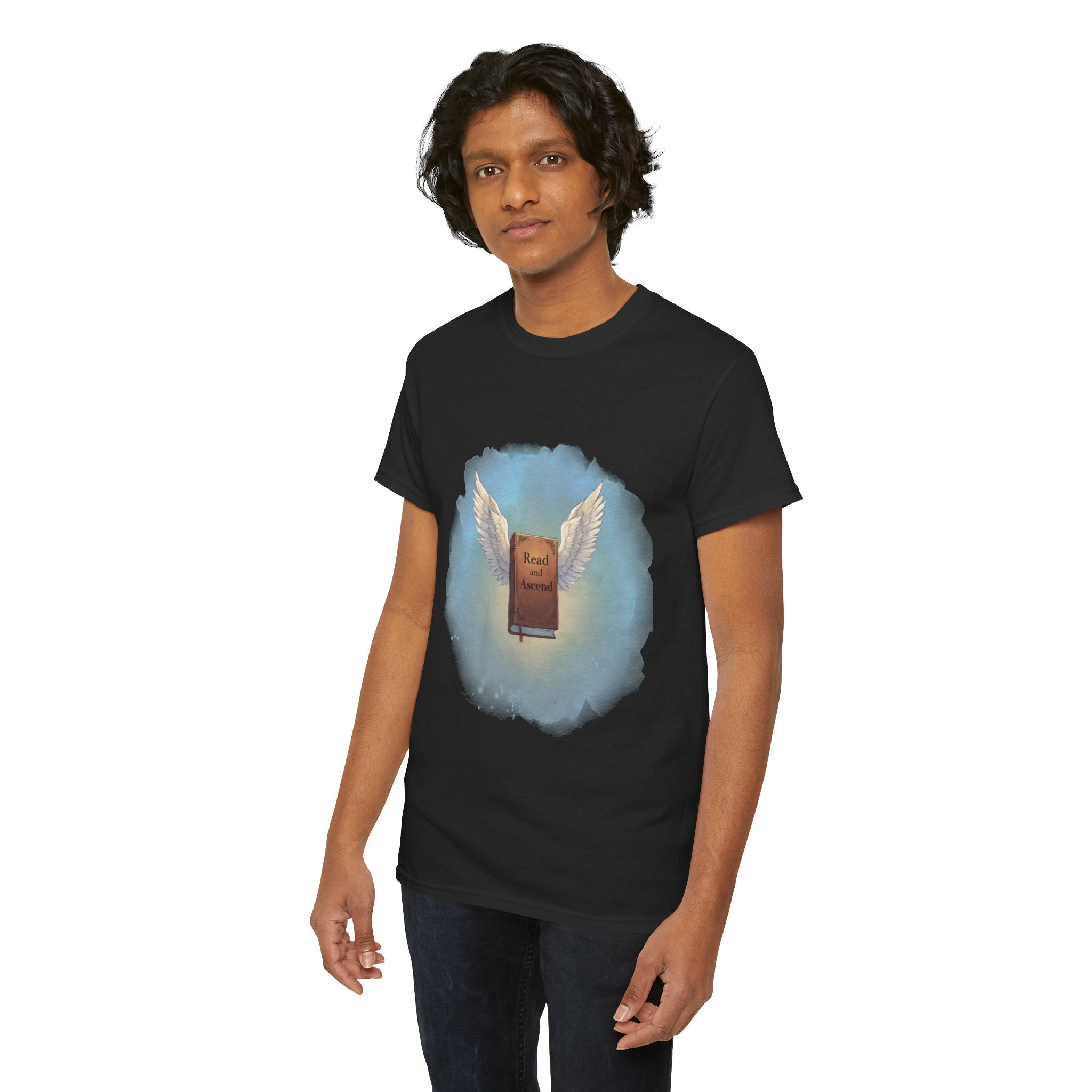 T‑Shirt — 'Read' with Wings Watercolor Graphic