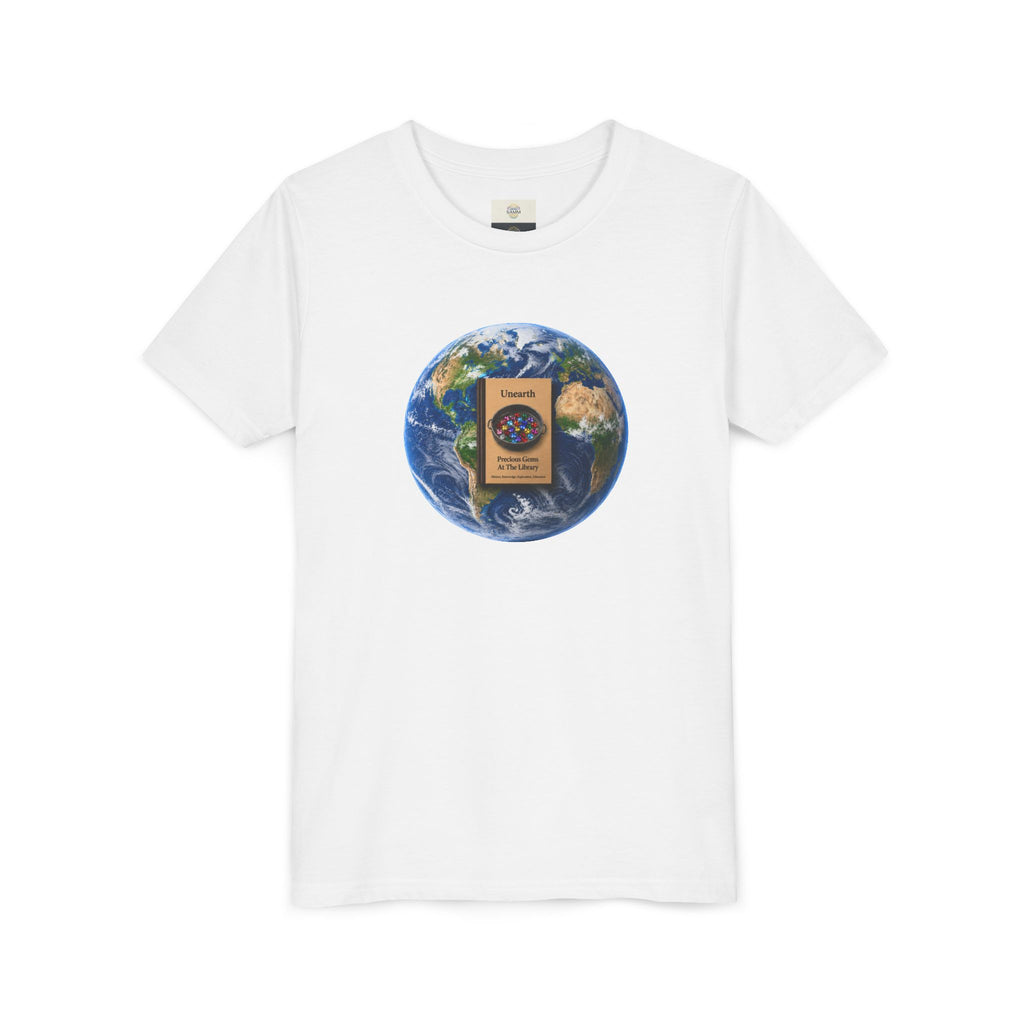 Youth Tee — "Unearth Precious Gems at the Library" T-Shirt
