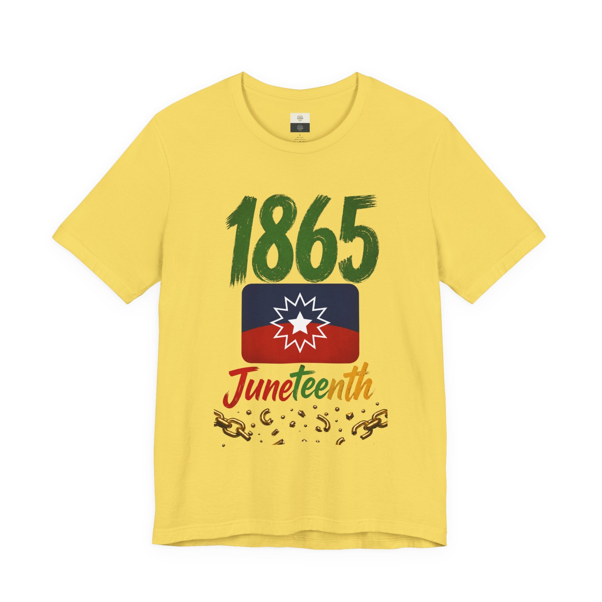 Juneteenth Flag with Broken Chain 1865 T-Shirt | Independence Day Tee
