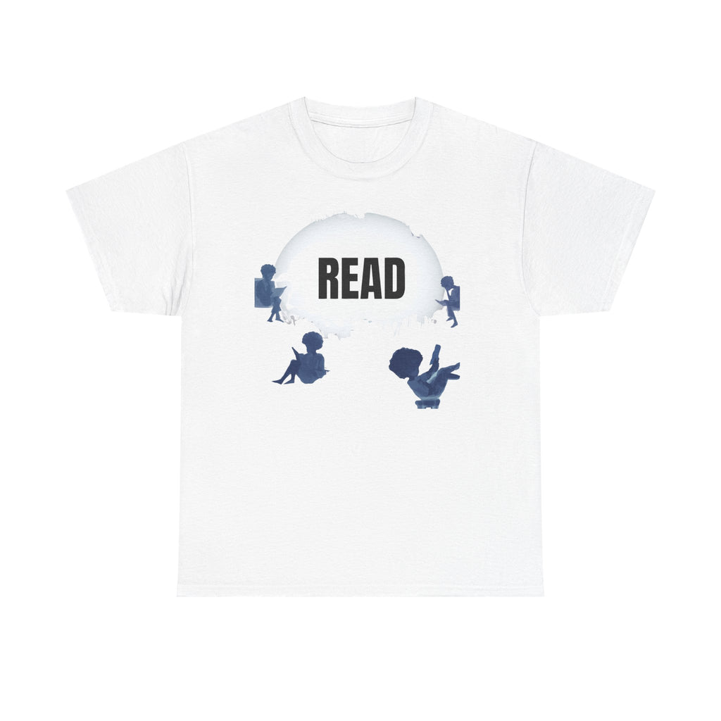 Read Shirt — Reading Tee with Silhouette Book Design