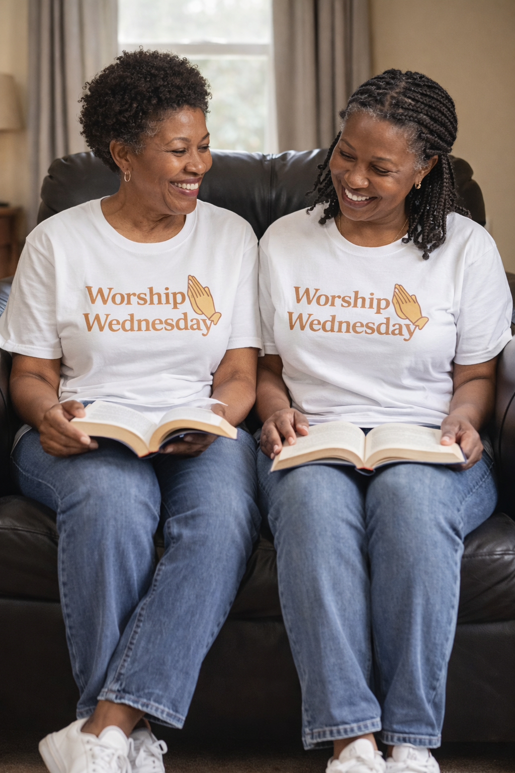 Worship Wednesday T-Shirt — Praying Hands Faith Tee